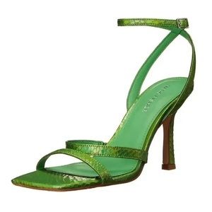 NWOT Marc Fisher Deric Snake Metallic Green Heels Size 7.5